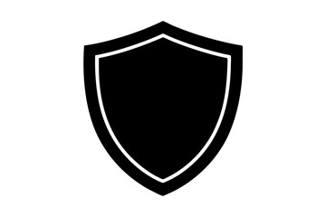 Simple black shield graphic, perfect for security and protection themes