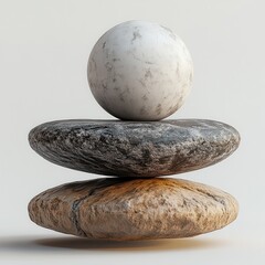[Serenity Ease Balance Contentment] Spherical Balance Equilibrium in Minimalist Sculpture