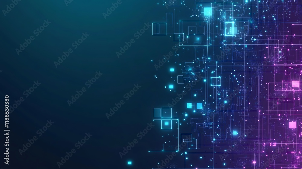 Poster abstract digital circuit background