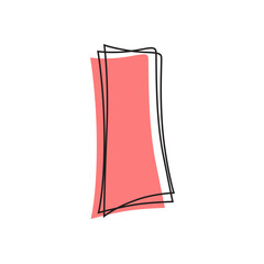 red shape copy space element