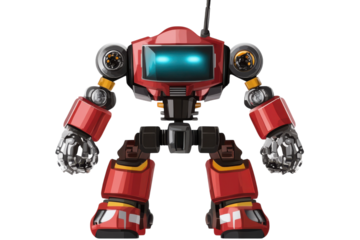 Isolated Robot on Transparent Background for Innovative Design and Technology Uses
