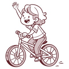 cartoon bicycle vector