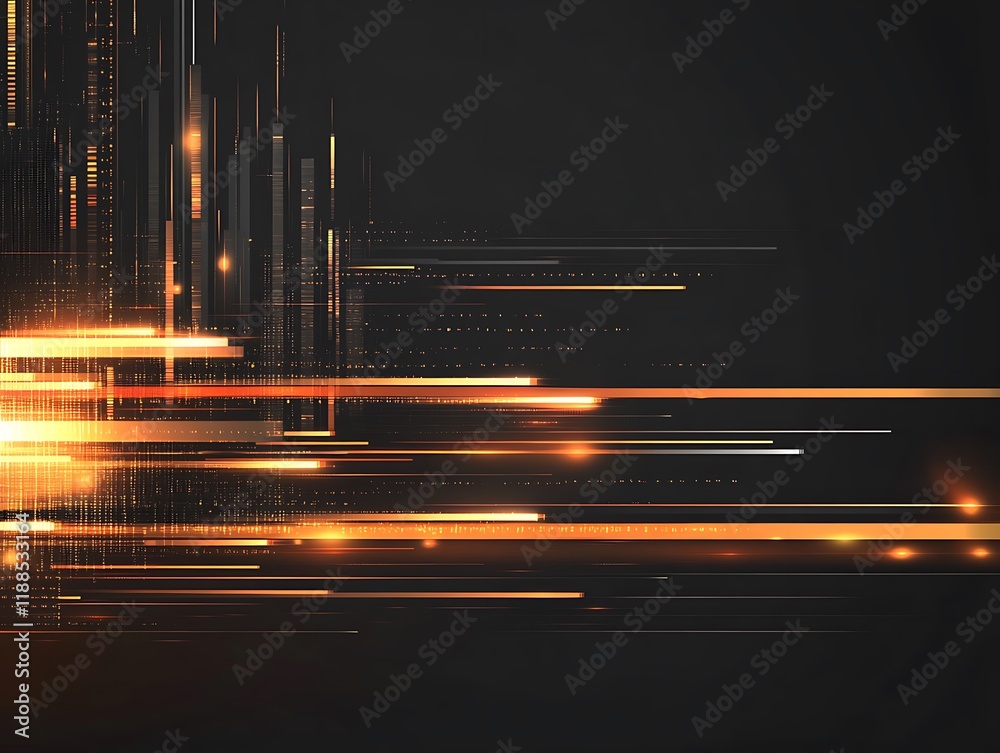 Poster abstract digital speed lines