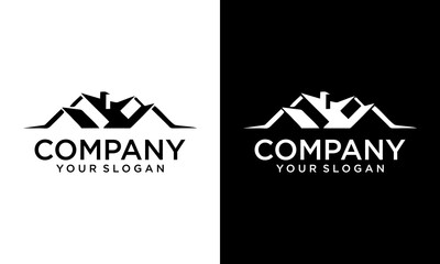 Creative Roof Real Estate vector logo design template. House abstract concept icon.