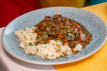 Mushroom and Herb Risotto with Rich Sauce