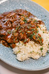 Mushroom and Herb Risotto with Rich Sauce