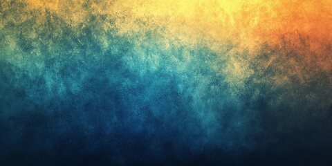 Obraz premium Vibrant yellow and blue grainy texture background with abstract noise.