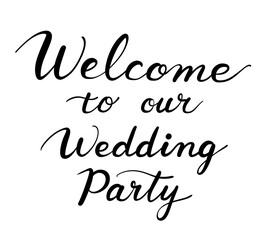 結婚披露宴のウェルカムボード用の手書き文字