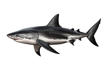 Obraz premium Stunning Isolated Shark on Transparent Background for Use in Creative Designs and More