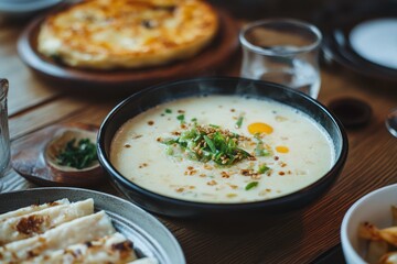 Korean restaurant serving Pajeon with Makgeolli