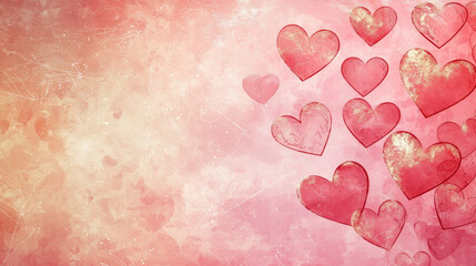 Colorful hearts background for romantic occasions and events