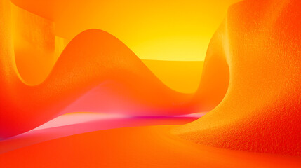 Fototapeta premium Vibrant abstract psychedelic background featuring flowing orange hues and gradients that evoke a sense of energy and warmth