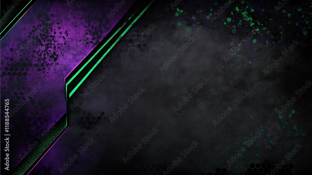 Poster Abstract design with dark background and vibrant lines