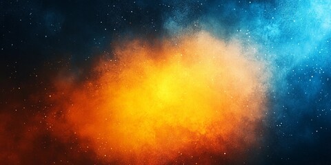 Fototapeta premium Grainy yellow and blue abstract texture with soft noise, perfect for modern backgrounds and digital design projects, book illustration style