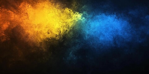 Fototapeta premium Grainy yellow and blue abstract texture with soft noise, perfect for modern backgrounds and digital design projects, book illustration style