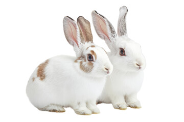 Snowshoe Hares Isolated on a transparent Background for Use in Educational Materials