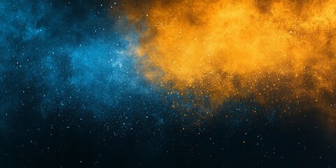 Fototapeta premium Grainy yellow and blue abstract texture with soft noise, perfect for modern backgrounds and digital design projects, book illustration style