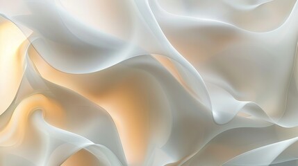 Obraz premium Abstract White Draped Fabric Texture