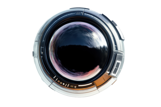 Space capsule entering a black hole, isolated view perfect for educational content use