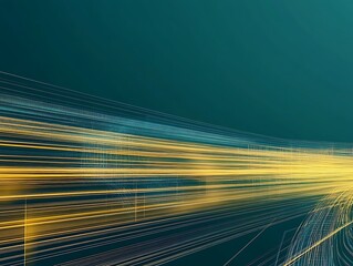Abstract digital lines, teal background, movement, graphic design, visual art, stock photo