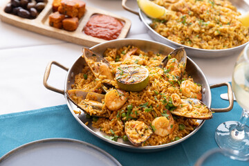  Seafood Paella and Rice Variety Platter