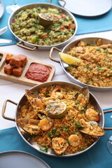  Seafood Paella and Rice Variety Platter