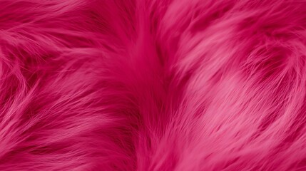 Obraz premium Bright and Fuzzy Pink Fur, Abstract Close-Up of Soft Fluffy Seamless Texture