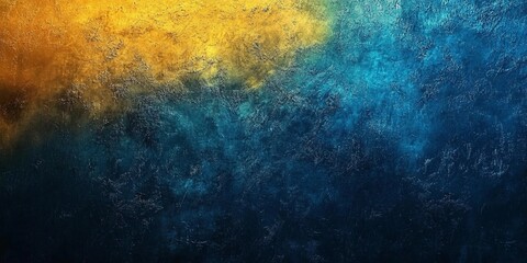 Obraz premium Blurred grainy yellow and blue texture with artistic noise, great for modern design and creative visuals, book illustration style