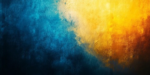 Obraz premium Blurred grainy yellow and blue texture with artistic noise, great for modern design and creative visuals, book illustration style