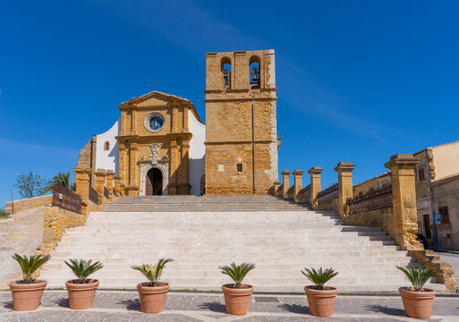 The Agrigento Cathedral on the edge of the Sicilian town