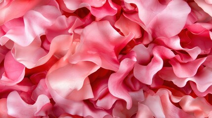 Obraz premium A close up of a pile of pink petals