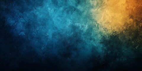 Obraz premium Grainy yellow and blue abstract texture with soft noise, perfect for modern backgrounds and digital design projects, book illustration style