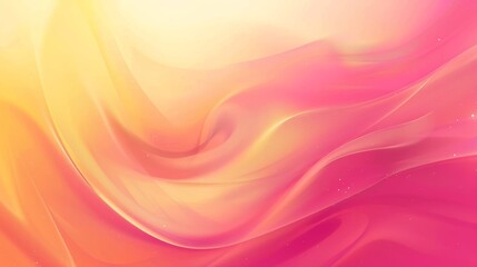 Obraz premium Abstract Pink and Yellow Swirl Wallpaper