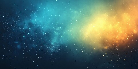 Obraz premium Grainy yellow and blue abstract texture with soft noise, perfect for modern backgrounds and digital design projects, book illustration style