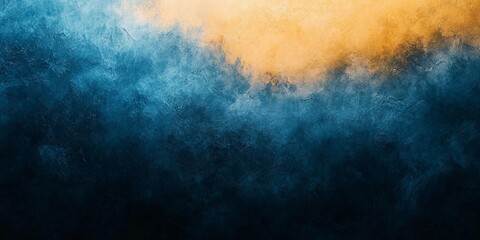 Obraz premium Grainy yellow and blue abstract texture with soft noise, perfect for modern backgrounds and digital design projects, book illustration style