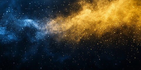 Fototapeta premium Vibrant yellow blending into blue with grainy texture, creating an abstract noise background, perfect for creative designs, comic book style