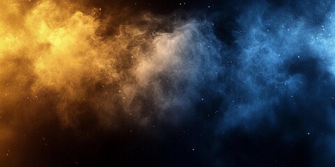 Obraz premium Vibrant yellow blending into blue with grainy texture, creating an abstract noise background, perfect for creative designs, comic book style