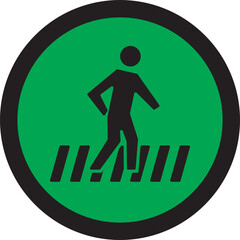 pedestrian crossing sign