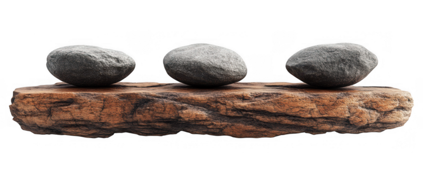 [stacked spherical rocks on a rustic surface] Rustic Rock Stack with Natural Base Balance Harmony in Nature