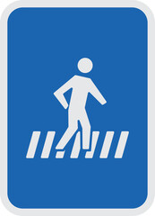 pedestrian crossing sign