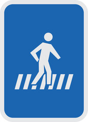 pedestrian crossing sign