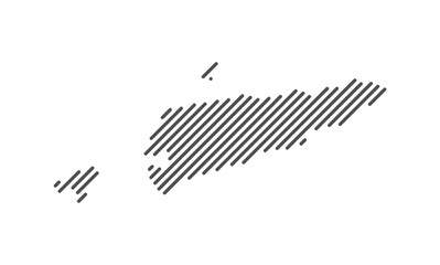 East Timor - Map of the country formed by lines. Vector Illustration.