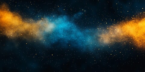 Obraz premium Dynamic yellow and blue grainy backdrop with soft noise, ideal for posters, flyers, and web design, book illustration style