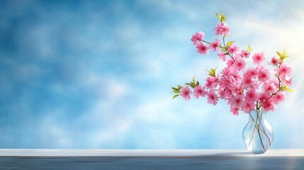 A vase of pink flowers sitting on top of a wooden table