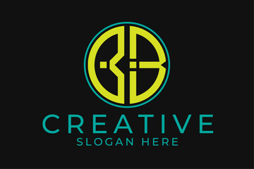 Letters BB name initials circular logo