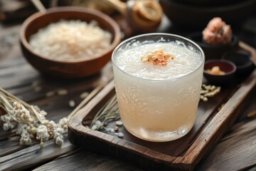Sweet rice beverage sikhye from Korea