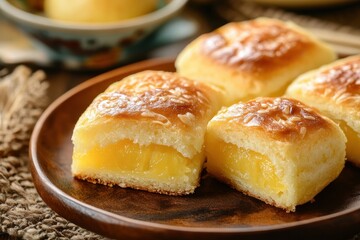 Taiwanese pineapple cake a renowned sweet treat with space for design or text