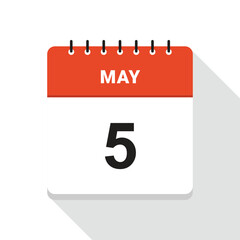 May 5 Calendar Date icon