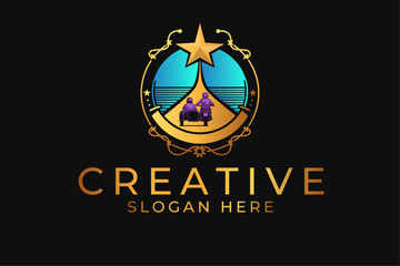 creative colorful motorbike logo