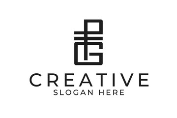 TPG letters minimalist name initial logo